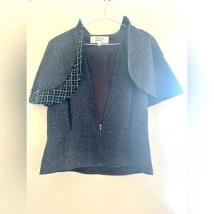 Mark + James by Badgley Mischka Cape Blazer Charcoal Gray Size Medium